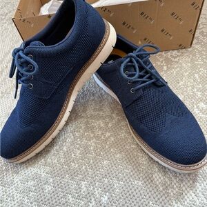 Mix No. 6 Men's Dark Blue Knit Oxfords
